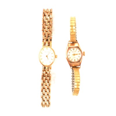 Lot 192 - Accurist - two lady's 9 carat wristwatches.