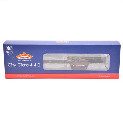 Lot 36 - Bachmann OO gauge model railway steam locomotive with tender, ref 31-727 'City of London', boxed