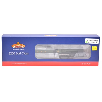 Lot 241 - Bachmann OO gauge model railway steam locomotive with tender, ref 31-087DC 3200 Earl class, boxed