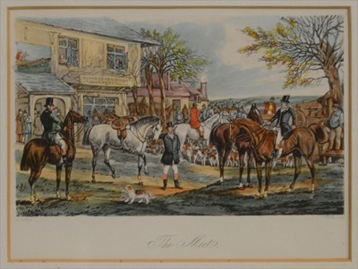 Lot 504 - After Henry Alken, Two sets of hunting prints.