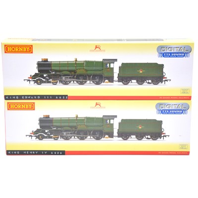 Lot 143 - Two Hornby OO gauge model railway steam locomotives with tenders, DCC fitted, boxed