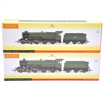 Lot 211 - Two Hornby OO gauge model railway steam locomotives with tenders, DCC fitted, boxed