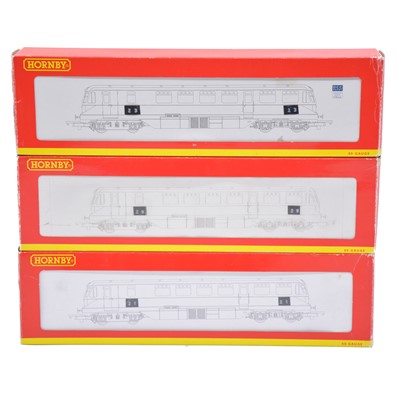 Lot 100 - Three Hornby OO gauge model railway diesel locomotives, DCC fitted, boxed.