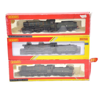 Lot 145 - Three Hornby OO gauge model railway locomotives with tenders 'Kentley Hall'