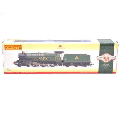 Lot 34 - Hornby OO gauge model railway locomotive with tender, ref R2958 BR Castle Class 'Great Western'