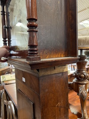 Lot 415 - Oak and mahogany longcase clock