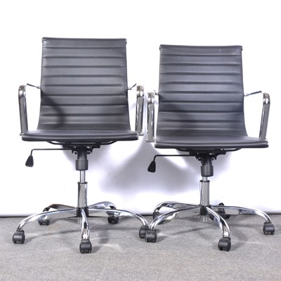 Lot 537 - Pair of Eames style office chairs, late 20th/ early 21st century