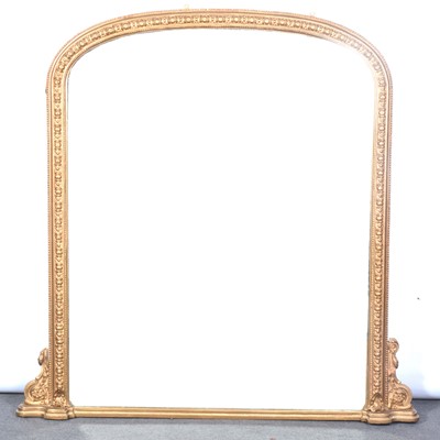 Lot 544 - Victorian overmantle mirror