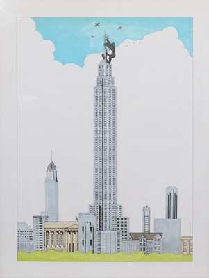 Lot 424 - 'King Kong', a New York architectural study drawing; and other drawings