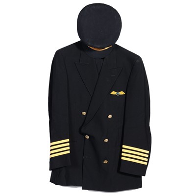 Lot 178 - BMI Pilot's uniforms - 10 trousers, six jackets, including cap and epaulettes.