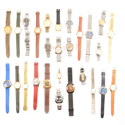 Lot 369 - Arly, Enicar, Korting, Benrus, and others - thirty vintage wristwatches.