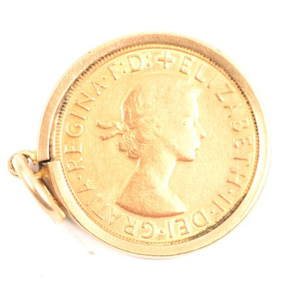 Lot 147 - A Gold Full Sovereign Coin in a pendant mount.