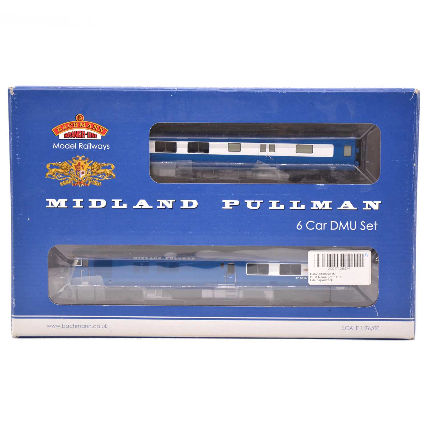 Lot 49 - Bachmann OO gauge model railway set ref 31-255DC Midland Pullman six-car unit