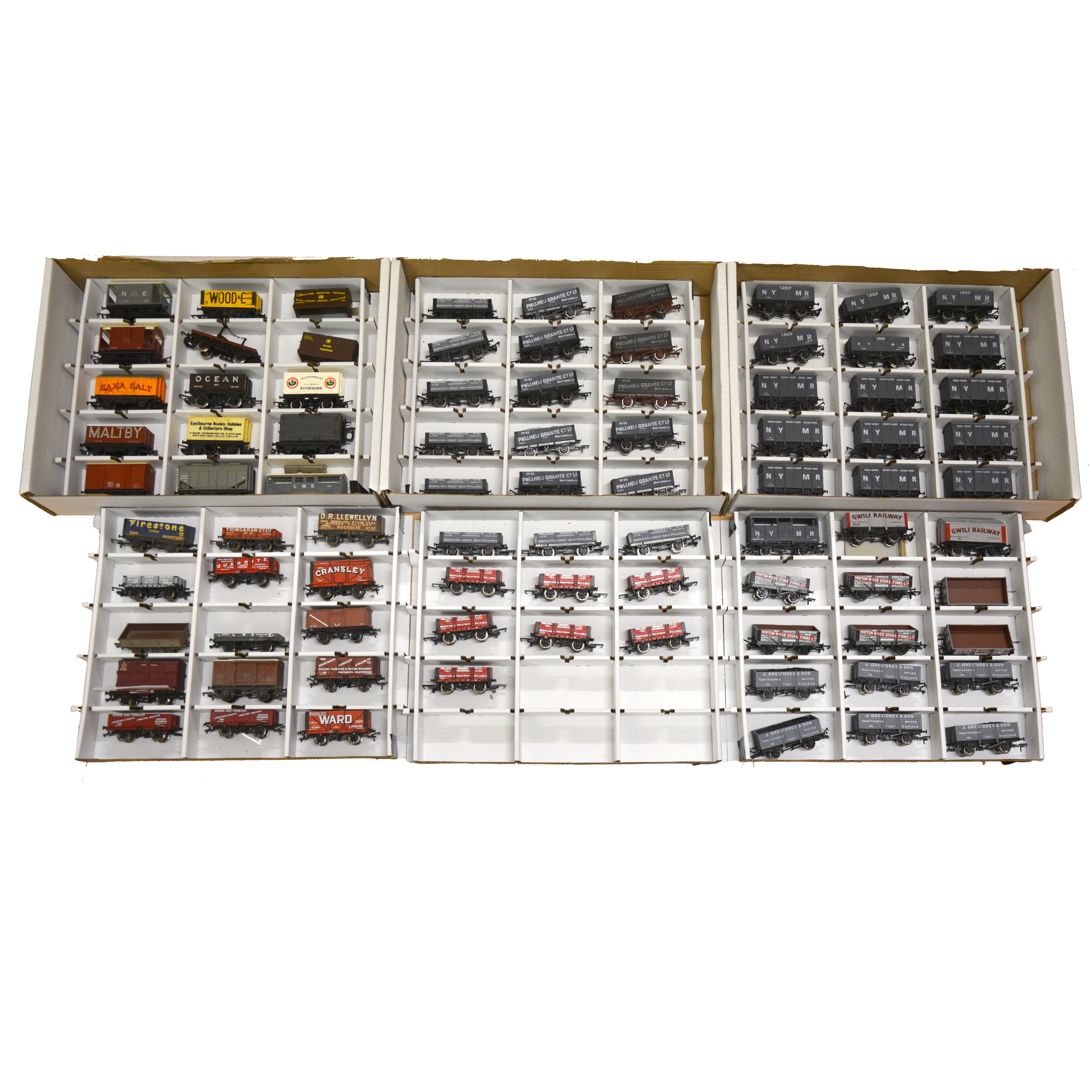 Lot 70 Three trays of OO gauge model railway rolling