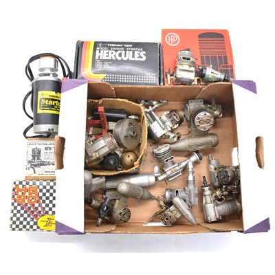 Lot 16 - Nine Aero model aircraft engines, and parts.