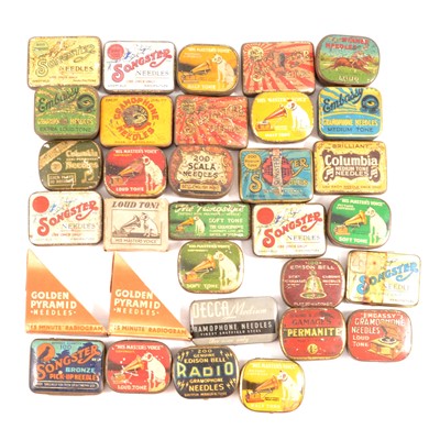 Lot 199 - A collection of early 20th century gramophone needle tins