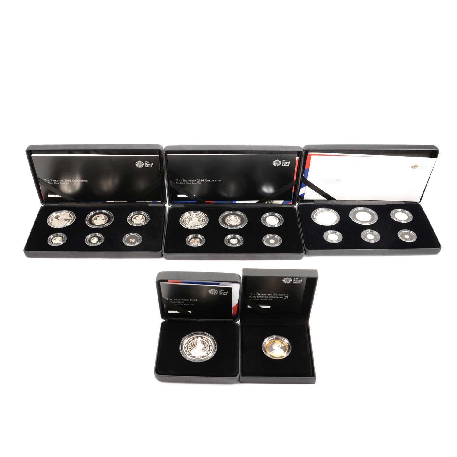 Lot 206 - Five Royal Mint commemorative coin sets