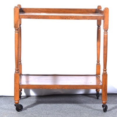 Lot 392 - Oak two-tier dinner wagon