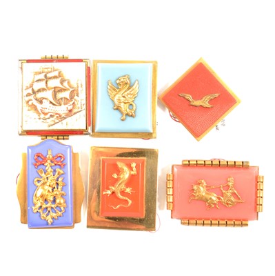 Lot 412 - In the style of L’Hippocamp of Paris, six brooches.