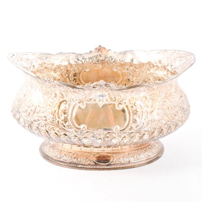 Lot 211 - Victorian silver oval rose bowl