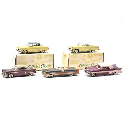 Lot 1231 - Five Collector's Classics 1:43 scale white metal models.