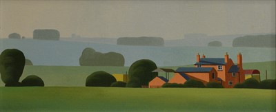 Lot 355 - Reg Cartwright, Landscape with a farm