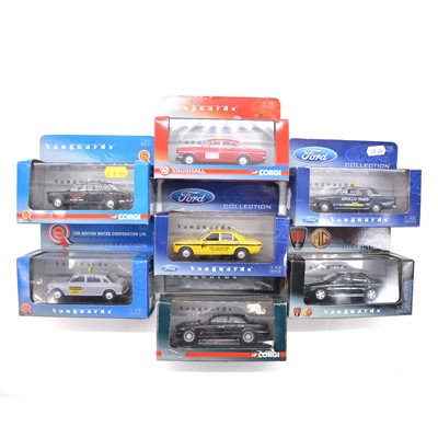 Lot 1196 - Seven Vanguards 1:43 scale taxi models