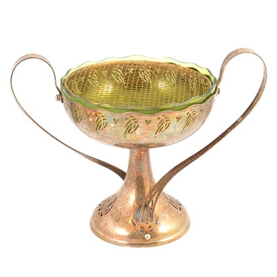 Lot 267 - WMF Art Nouveau silver-plated twin-handled table centre.