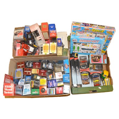 Lot 147 - Three boxes of modern die-cast model vehicles, including Corgi, Matchbox, Burago and others