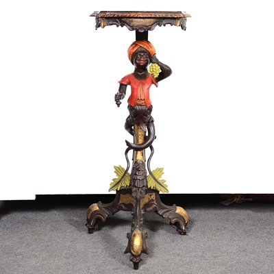 Lot 361 - Carved gilt and painted wood wine or side table