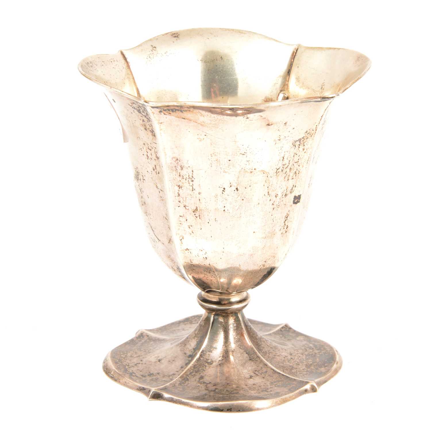 Lot 294 - Dutch white metal vase.