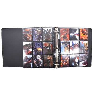 Lot 1264 - A large collection of collectible trading cards, in five ring binders