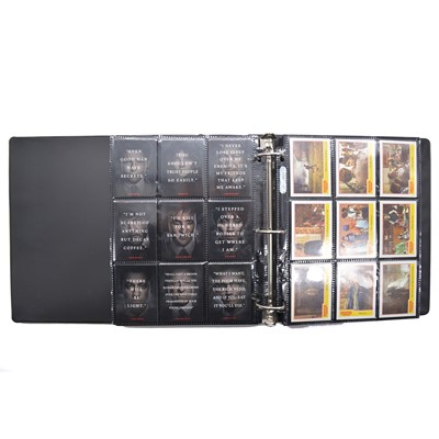 Lot 1264 - A large collection of collectible trading cards, in five ring binders