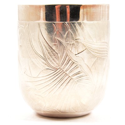 Lot 262 - A Modernist silver and gilt 'Spring' beaker, Rod Kelly, London, 2000