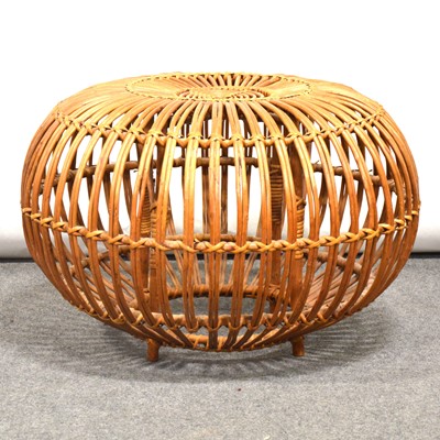 Lot 508 - A Franco Albini wicker lobster pot ottoman