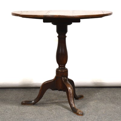 Lot 420 - Old oak tripod table