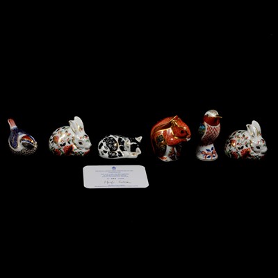 Lot 7 - Six Royal Crown Derby paperweights