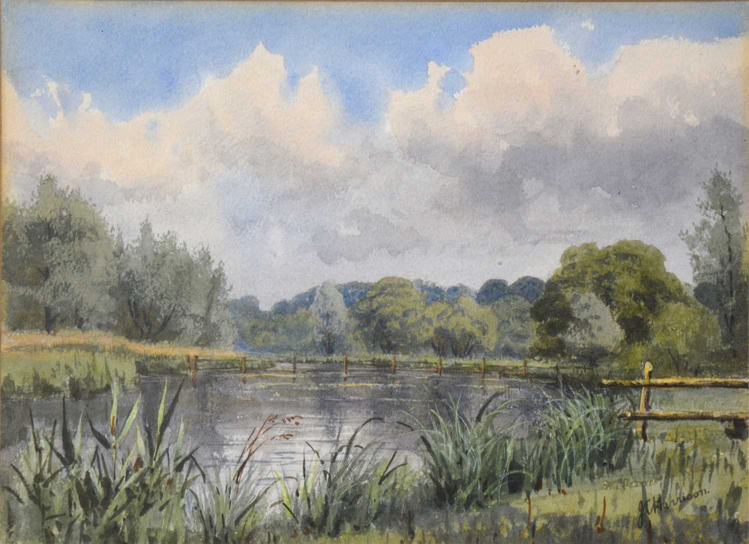 Lot 383 - J C Harrison, riverscape.