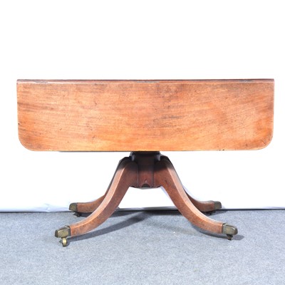 Lot 459 - George IV mahogany pedestal Pembroke table