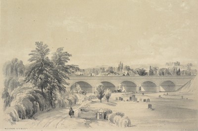 Lot 333 - Weedon Viaduct, 19th century engraving; and five other local engravings and prints