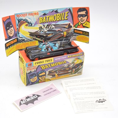 Lot 1077 - Corgi Toys die-cast model ref 267 Batmobile, boxed.