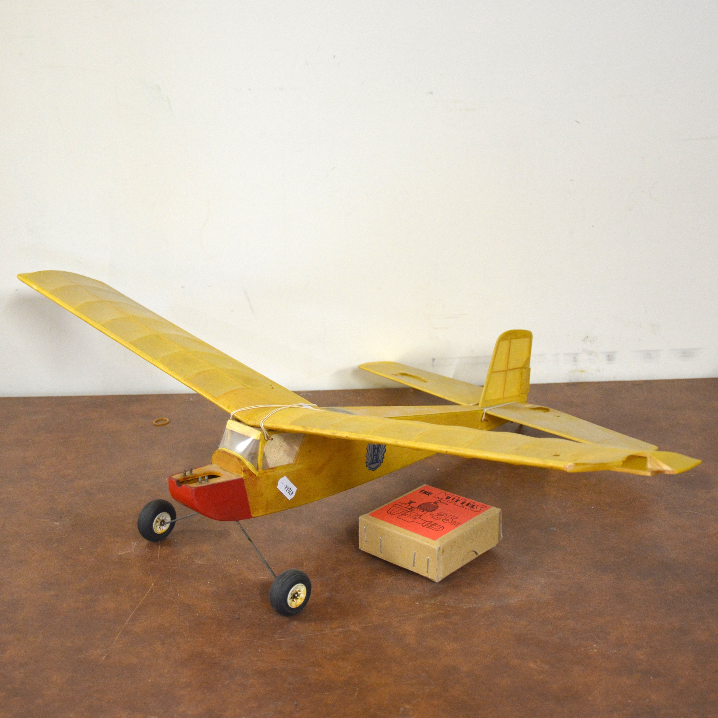 Lot 497 - Yellow FF model aircraft, with Dave Banks