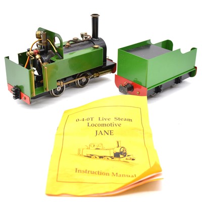 Lot 63 - IP Engineering for Brandbright 32mm gauge live steam model railway locomotive, 'Jane'