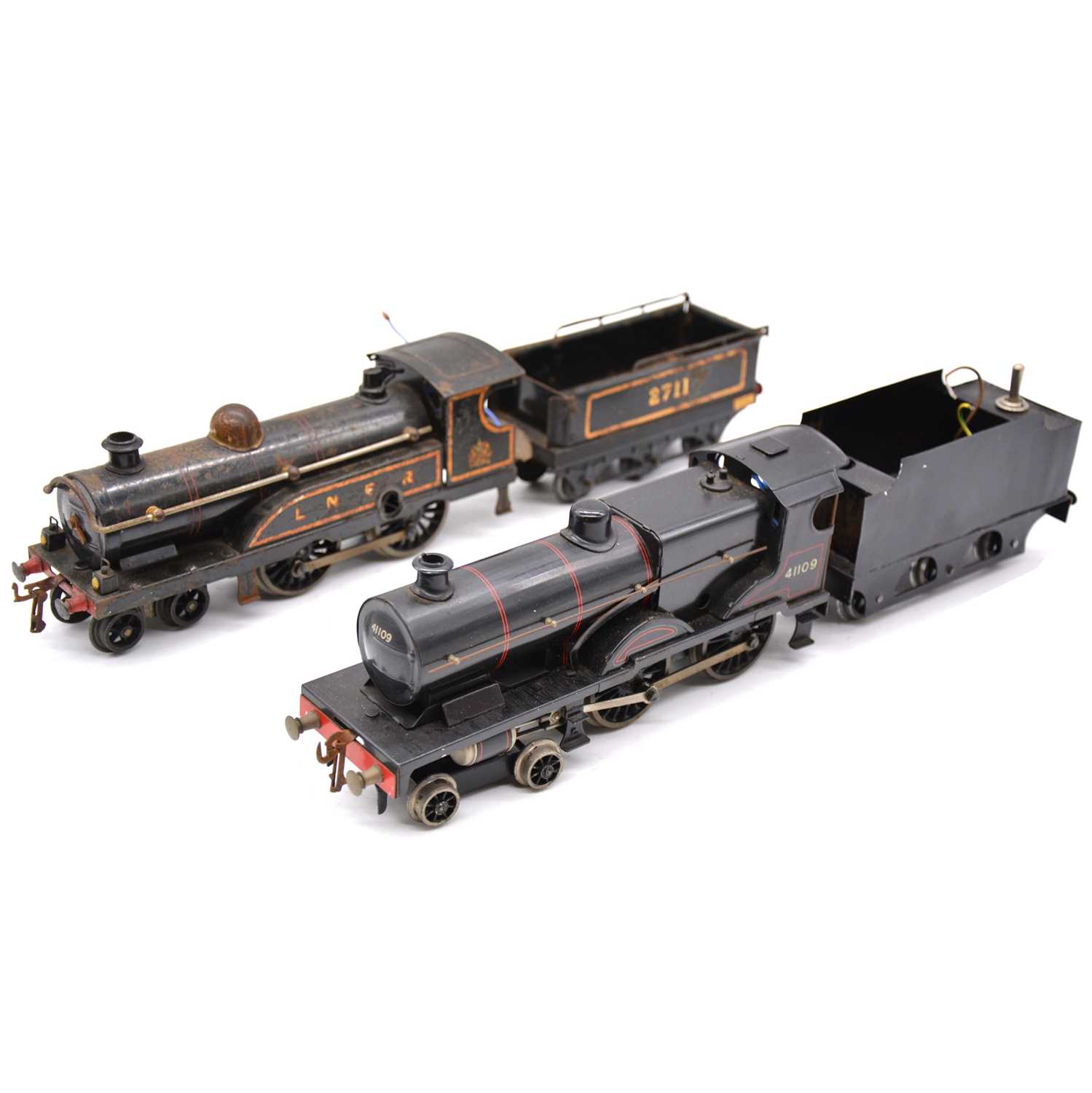 Lot 76 - Two O gauge model railway locomotives and tenders including Bassett Lowke.