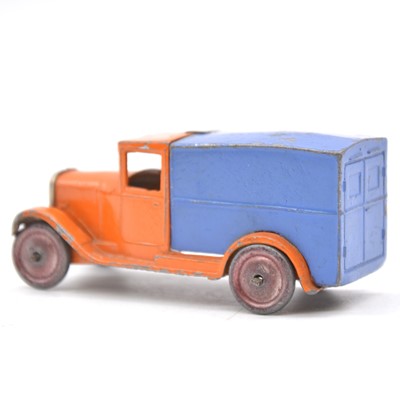 Lot 1058 - Dinky Toys pre-war ref 22d delivery van, 1st type, orange and blue body