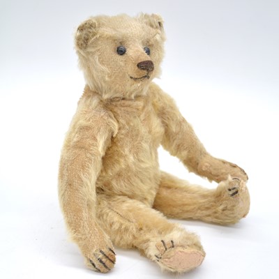 Lot 1 - Steiff teddy bear, c1905/10, black button eyes, jointed limbs.