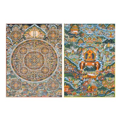 Lot 198 - Two Tibetan Thangka