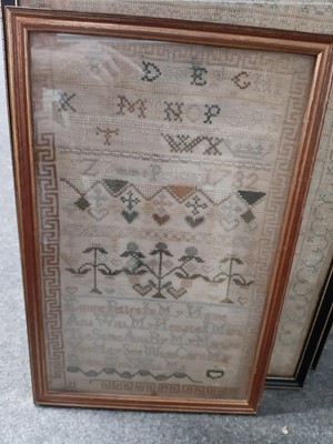 Lot 352 - Five needlework samplers