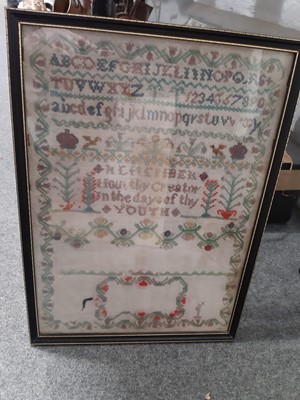 Lot 352 - Five needlework samplers