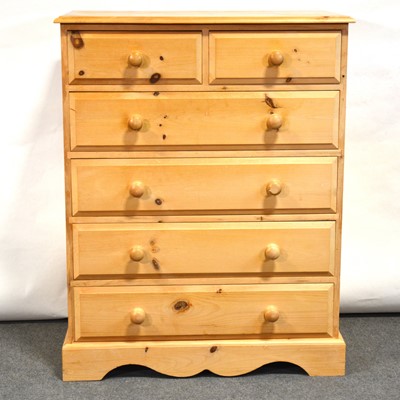 Lot 379 - Modern pine chest of drawers